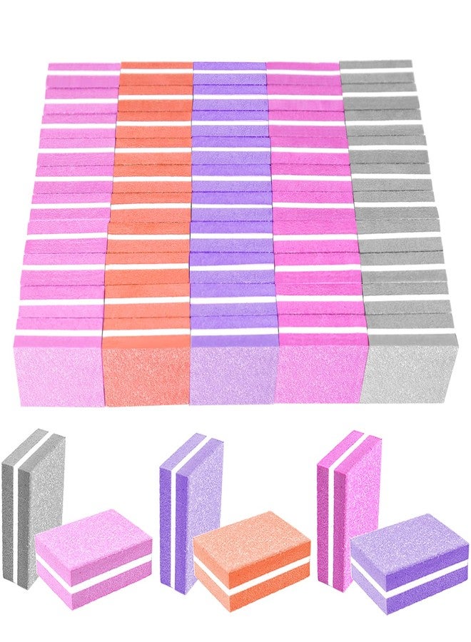TKYZMS 50 Pack Nail Buffers,100/180 Grit Mini Buffer Block, Mini Nail Files for Acrylic & Natural Nails,Double-Sided Buffing Blocks for Manicure & Pedicure, Salon & Home Use (Multi-Colored) - Image 1